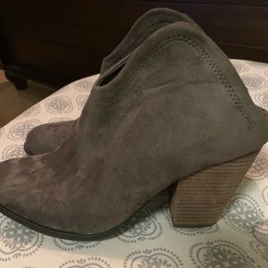 Gray ankle booties
